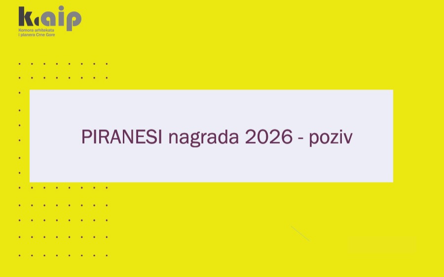 Internacionalna PIRANESI nagrada 2026  za arhitekturu 